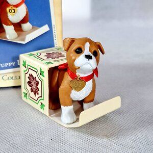 Hallmark Keepsake Ornament Puppy Love 2003 Christmas Ornament Boxer Retired